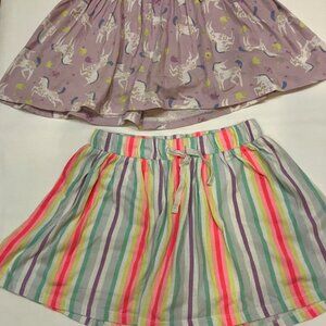 Cat&Jack Girls Skorts Stripes Unicorn Multicolor Size M 7-8